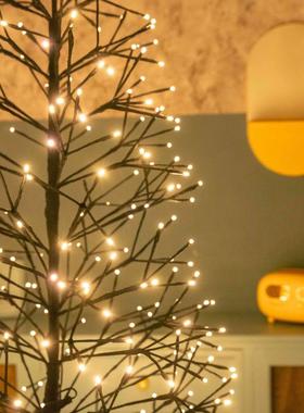 灯源头直销爆LSC款LED仿日真黑色圣树灯诞节氛围饰网红款树灯