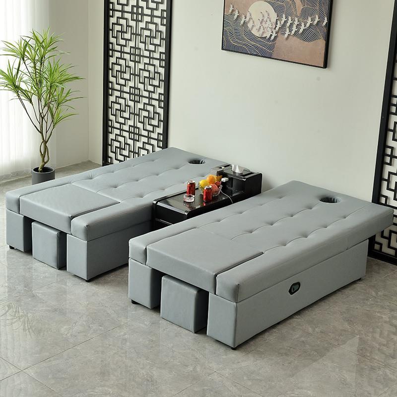 足浴沙发电动浴uAwIm2so室足厅休息发洗修脚浴按摩一体床沙足疗沙