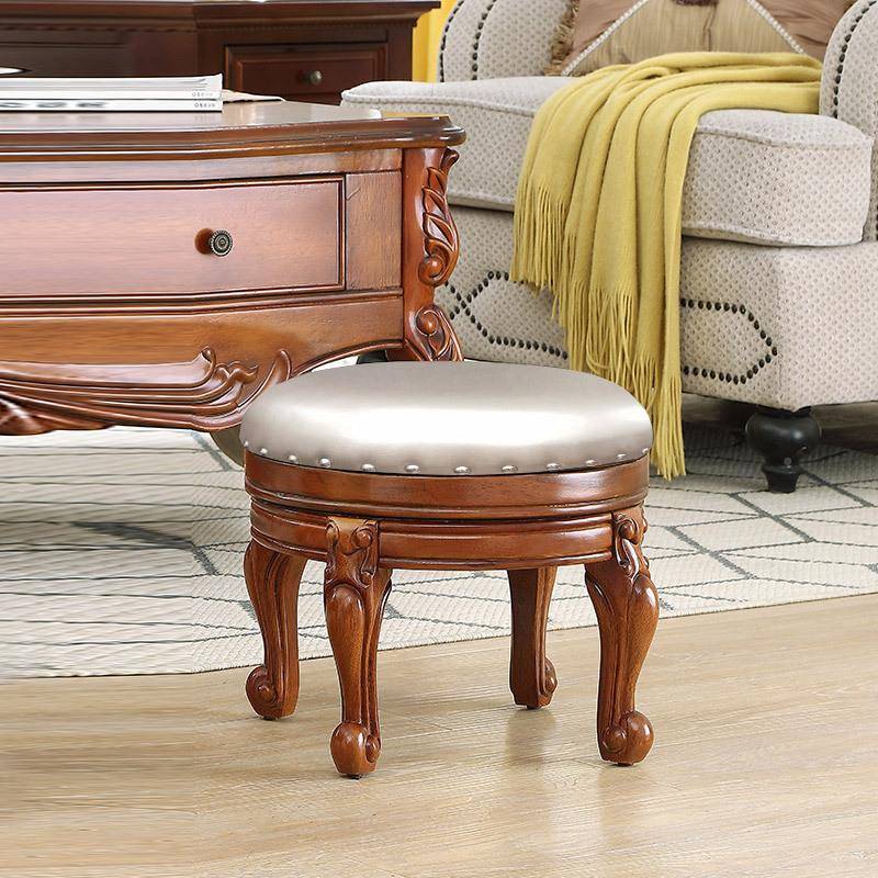 直供厅沙客旋发凳小圆凳凳皮革迷你家用客厅矮REW凳茶几圆凳转圆