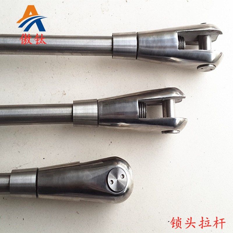 傲钛304c/201不锈钢锁头拉杆 玻璃雨棚拉杆 幕墙钢构配件锁头M30