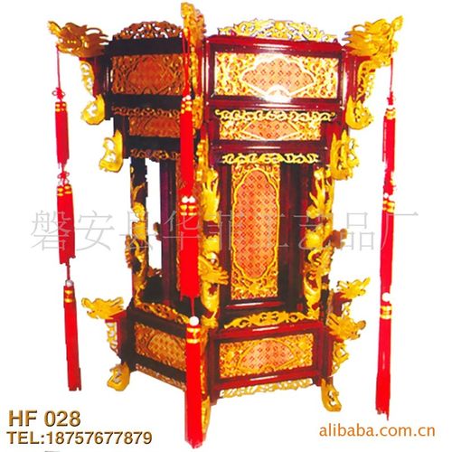 供应龙凤呈祥四层龙柱木雕宫灯 10D0*100金宫灯 竹丝宫灯(图)