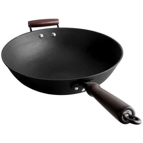 轻铸铁锅具炒菜锅q家用传统老式纯铁锅无涂层不沾生铁锅锅具