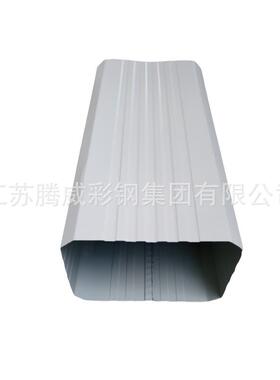灰色180制1*23彩钢白落水管，排水彩钢雨水管，钢落水管