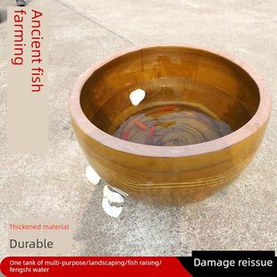 鱼缸陶瓷庭院水箱大型水箱老式养鱼莲花缸瓦缸古龟缸瓦盆特殊景观