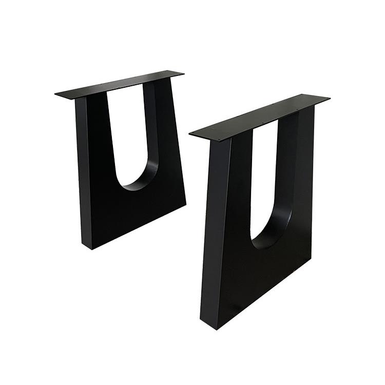 现代简约桌腿碳素钢金属桌架电脑桌餐桌腿支架实木大板办公桌桌脚