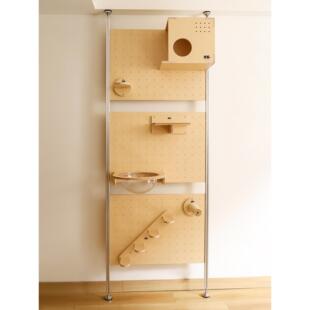 小木良品洞洞板顶天立地猫爬架免打孔猫爬墙可定制洞洞板加铝型材