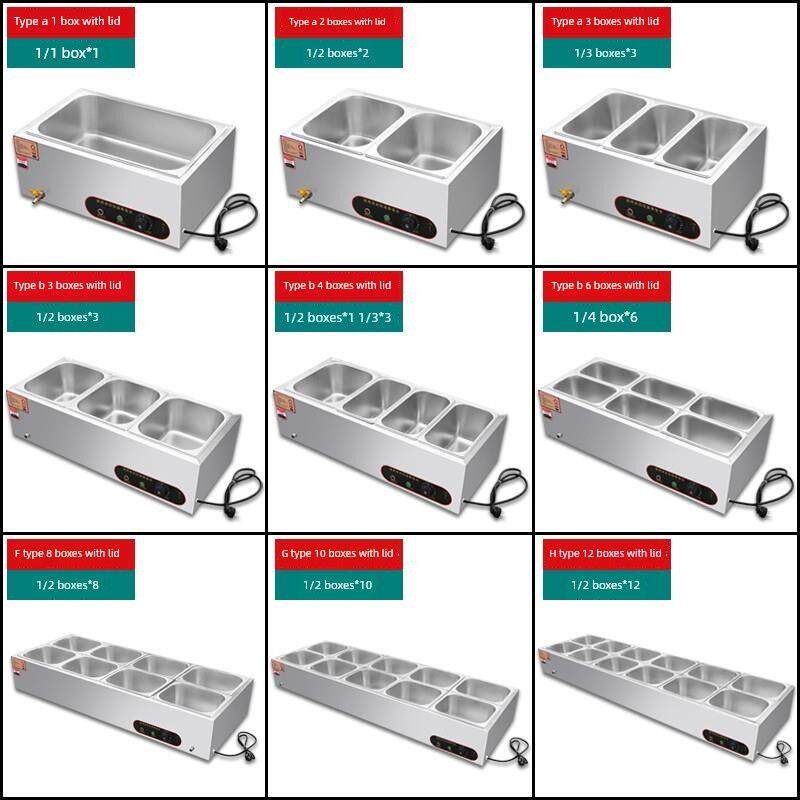 商业快餐保温桌加热温控不锈钢桌面保温餐销售桌食堂自助热菜烹饪