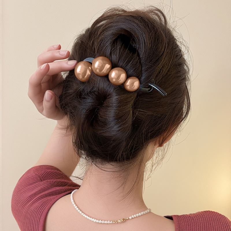 珠珠扭扭夹，气质优雅，外出百搭