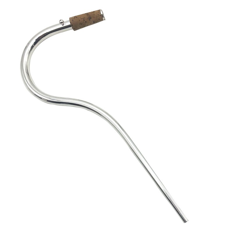 巴松大管S管弯管铜质镀银吹嘴嘴子进口软木乐器配件两种尺寸可选