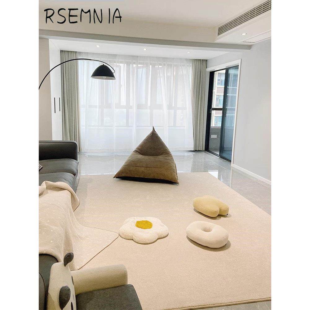RSEMNIA地毯客厅高级轻奢北欧现代茶几毯加厚纯色卧室定制大地垫