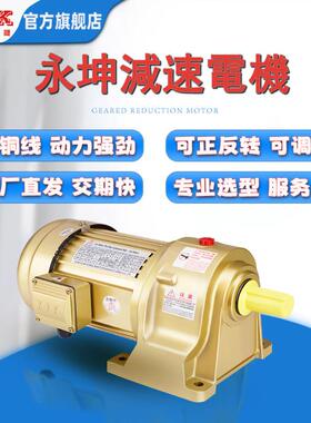 XYK永坤卧式减速电机750W三相异步变频调速交流380/220V齿轮马达