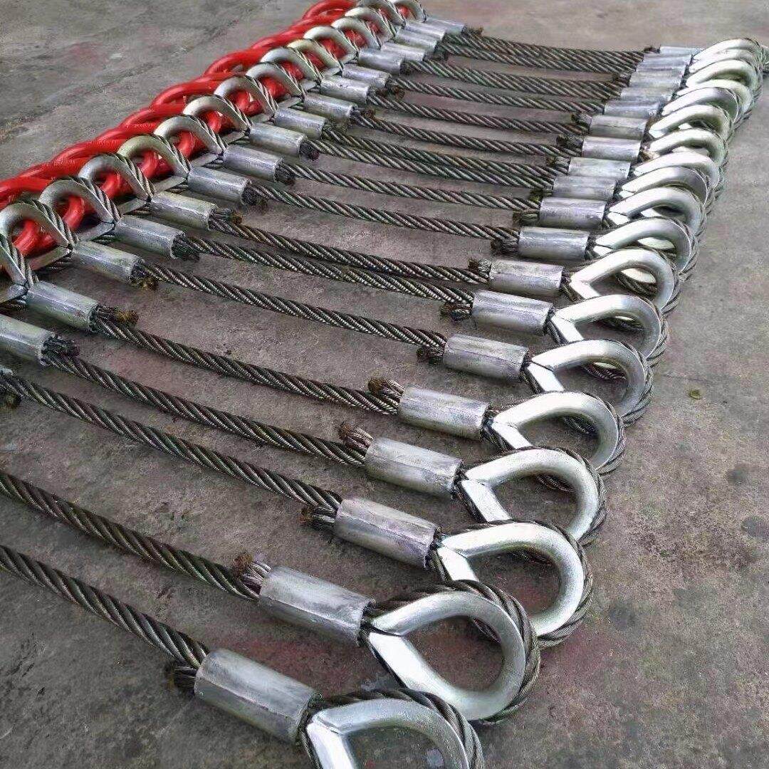 带鸡心环压制钢丝绳套吊具索具 起重钢丝绳索具绳扣 绳套