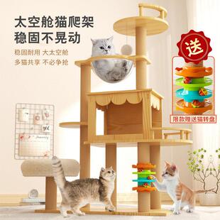 猫爬架猫窝猫树一体小户型矮脚缅因布偶猫架子大猫家用不占地猫架