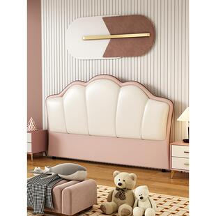 2024全新实木简约现代单购买落地超薄床靠背软包装床头板可定制