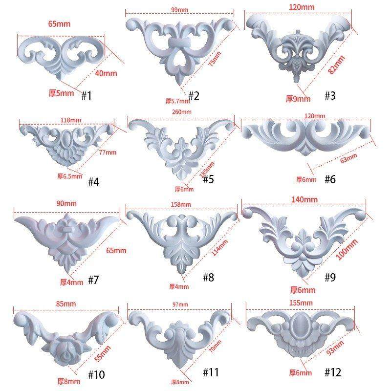 橱衣柜门板装饰塑料花PVC造型平面贴家具角花吸塑浮雕罗马柱柱头,基础建材,石膏线条,淘宝优惠券,粉丝福利购,淘宝优惠卷