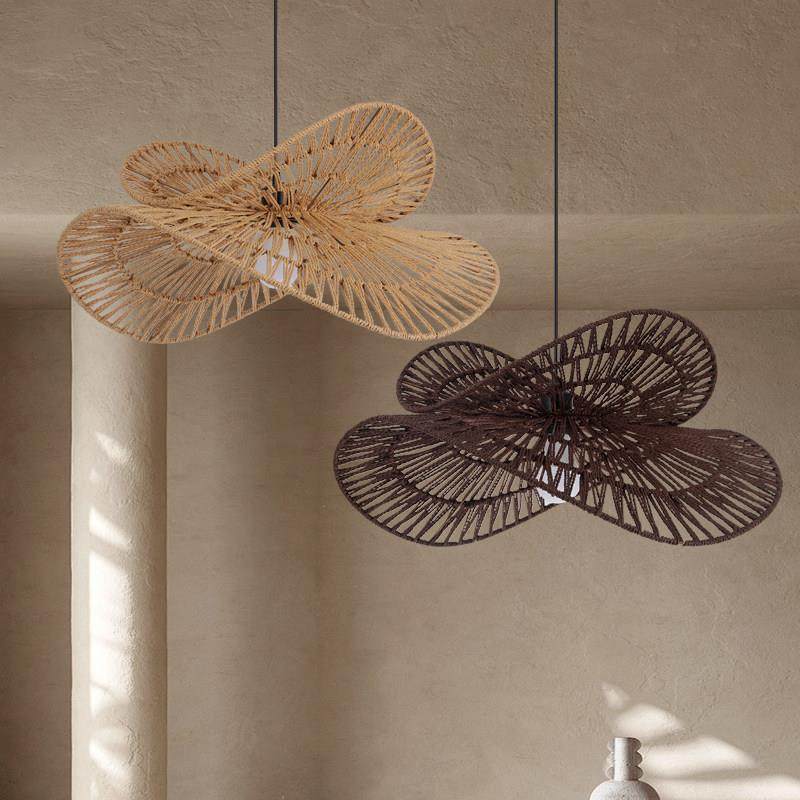 日式侘寂风吊灯覆古茶室客厅饭厅麻绳灯中古田园民宿卧室餐桌灯具,家装灯饰光源,客厅吊灯,淘宝优惠券,粉丝福利购,淘宝优惠卷