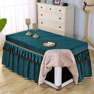 电烤罩桌火烤布罩加绒加厚烤火被子取暖炉桌罩炉火桌子罩套长方形