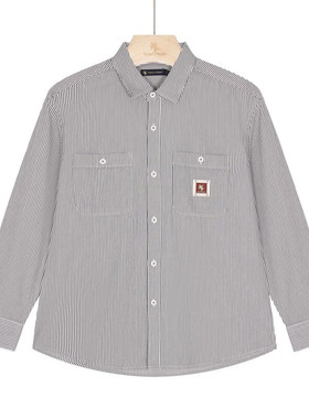 保罗·彼得专柜同款男士舒适亲肤百搭时尚简约条纹衬衫CKECC00140