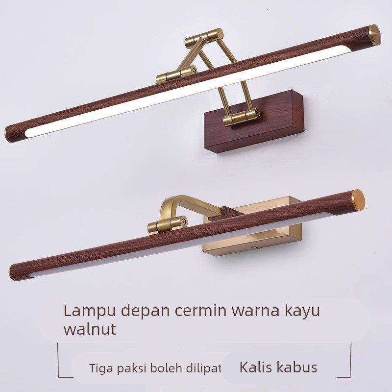 木纹折叠桃木色镜前灯led高显指全光谱免打孔卫生间浴室镜柜专用,家装灯饰光源,镜前灯/化妆补光灯,淘宝优惠券,粉丝福利购,淘宝优惠卷