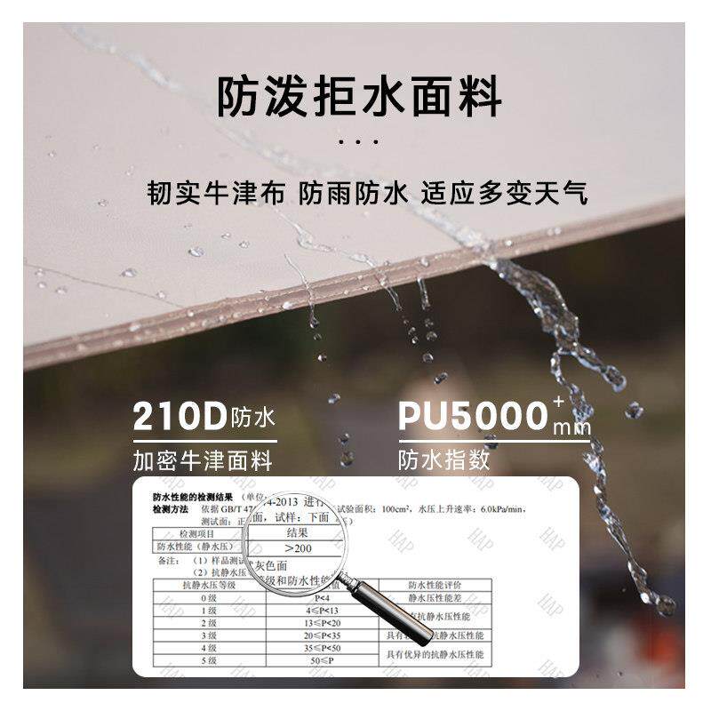 【单布】沃野户外方形牛津布防雨防晒黑胶加厚布天幕布送包遮阳
