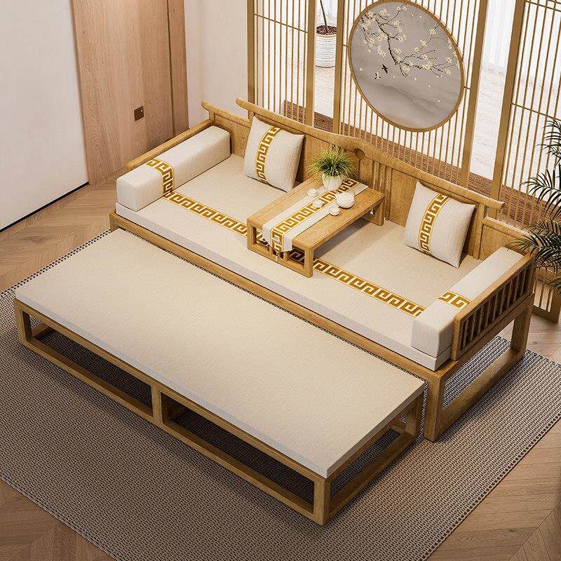 新中式罗汉床垫子五件套高端红木沙发实木家俱坐垫椰棕防滑椅垫子