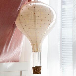 热气球灯罩ins儿童房布艺手工灯具室内装饰气球民宿布置吊灯