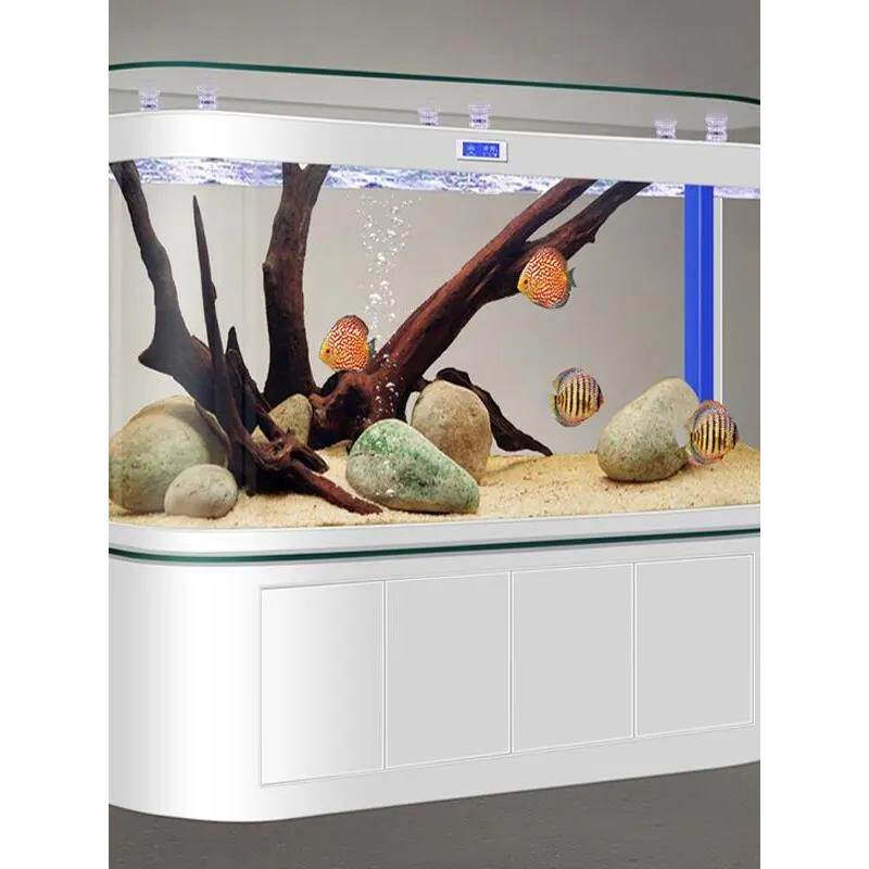 鱼缸带柜子一体2025新款超大型底滤客厅家用生态免换水过滤制氧机