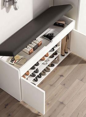 换鞋凳家用进门口可坐式软包穿鞋凳鞋柜坐凳一体可储物试衣间凳子