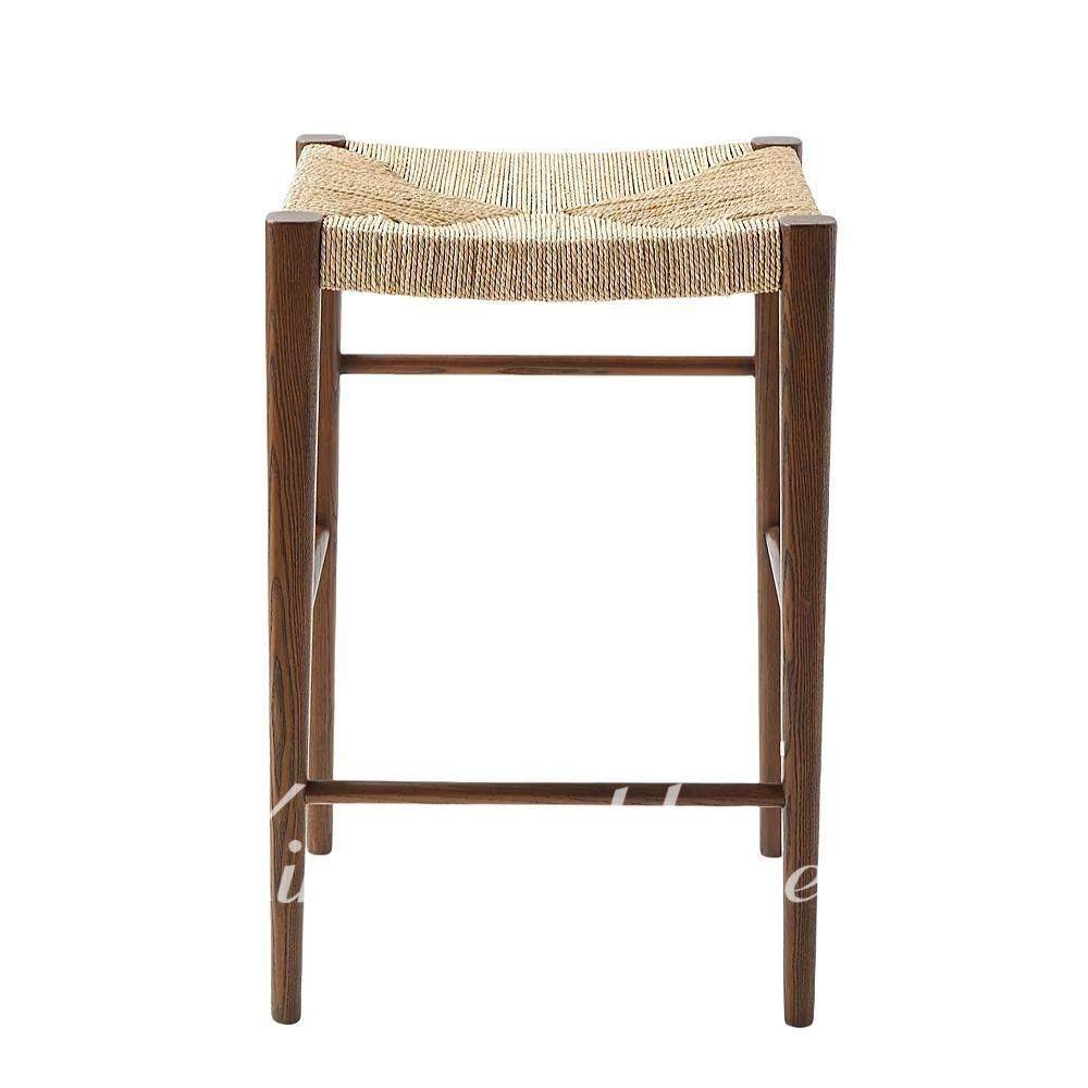 现代简约实木藤编吧凳创意北欧覆古家用民宿咖啡厅吧台椅高脚凳子,住宅家具,家用高脚椅,淘宝优惠券,粉丝福利购,淘宝优惠卷