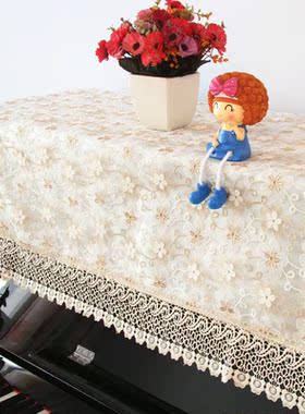 钢琴巾半罩蕾丝轻奢儿童珠江布艺现代简约北欧钢琴套半披长江琴罩