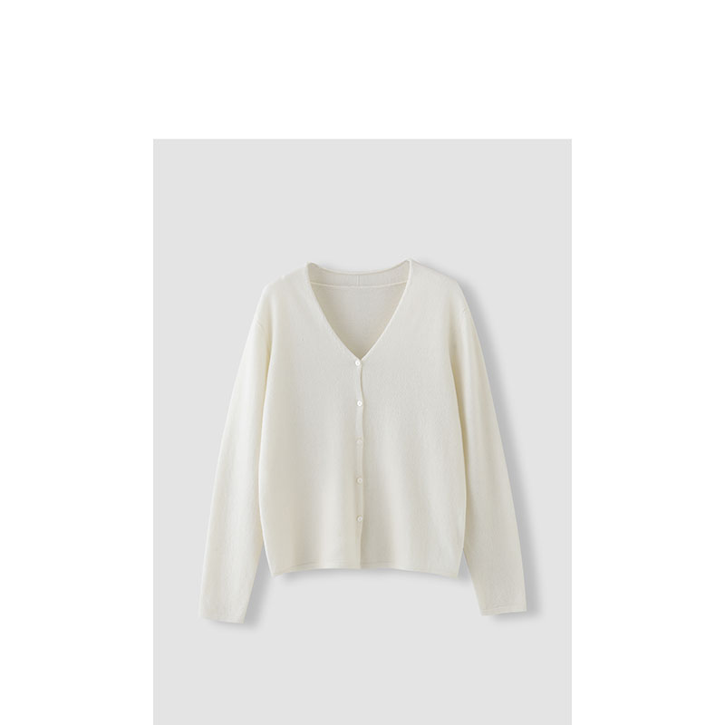 小黑妞专享V领针织开衫多色 QXNX247X