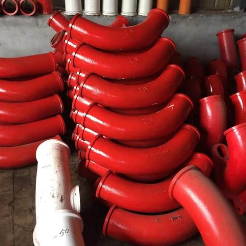 混凝土输送泵泵车双层弯头 泵车管道配件 铸钢耐磨爬坡弯头