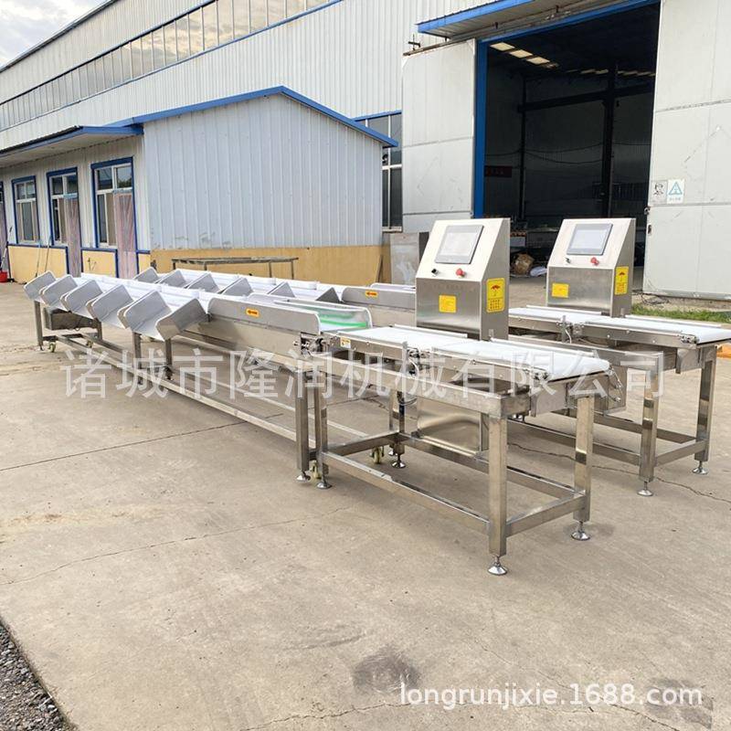 商用皮带式鲅鱼带鱼重量分选机 活鱼称重筛选设备 高精度分级秤