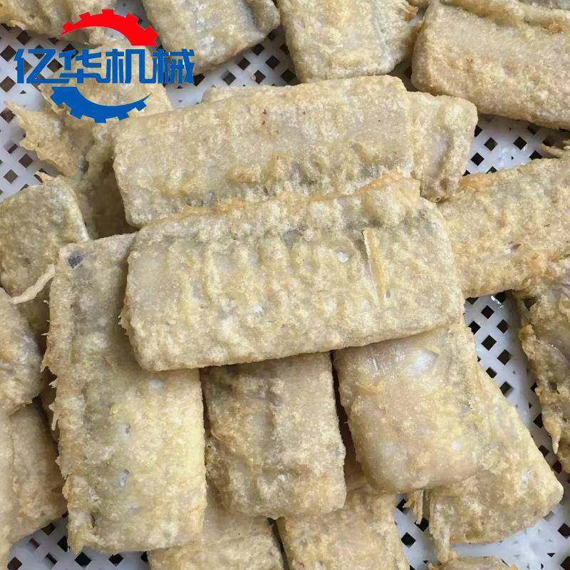 全自动带鱼油炸机 白条鱼上浆油炸设备 天妇罗脆香蟹油炸机