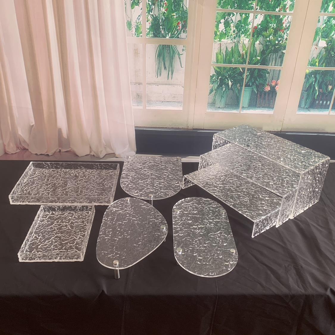 不规则套装压克力甜品台装饰生日宴会糕点展示架冷餐茶歇摆台