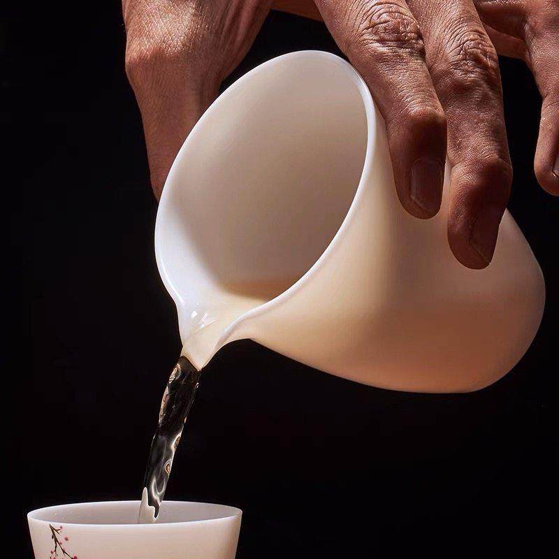 羊脂玉素烧公道杯德化白瓷功夫茶具分茶器家用纯白高档公杯单茶海,餐饮具,公道杯,淘宝优惠券,粉丝福利购,淘宝优惠卷