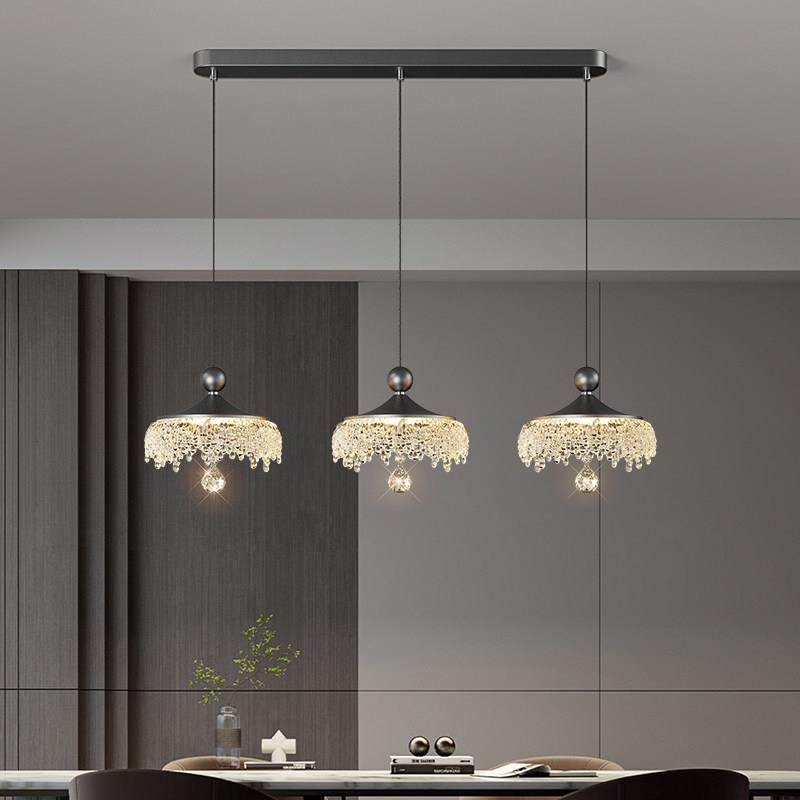 饭厅吊灯高级感意式轻奢现代简约创意水滴水晶灯具吧台2025新款,家装灯饰光源,餐厅吊灯,淘宝优惠券,粉丝福利购,淘宝优惠卷