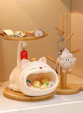 日本KGL乔迁新居礼物招财猫摆件钥匙收纳入户玄关创意装饰家居