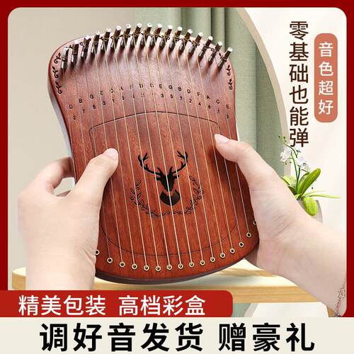 指弹弦琴17弦冷门拇指琴适合女生的乐器卡林巴琴正品手指琴莱雅琴