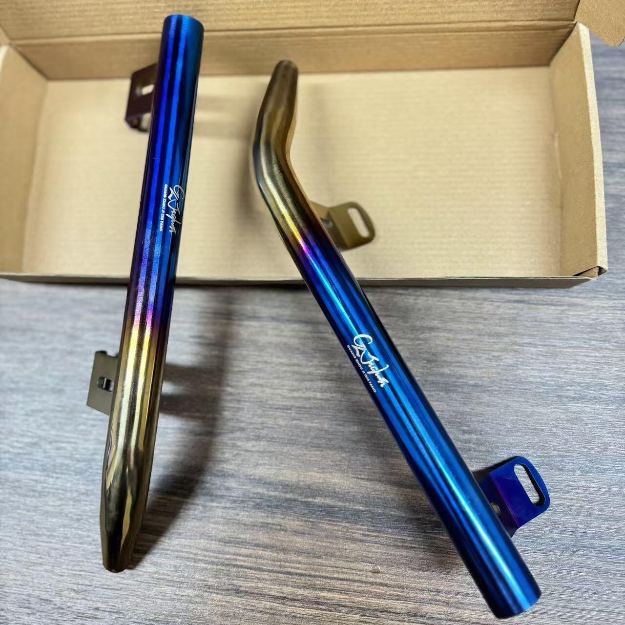小牛N1 N1S NQI NGT电动车改装烧钛不锈钢后扶手尾翼拉手加厚配件