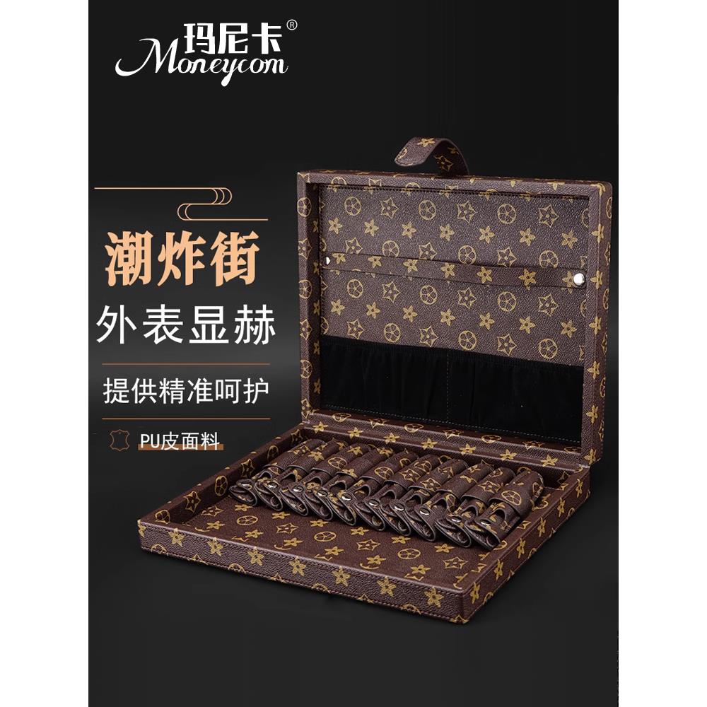 美发剪刀收纳盒子大容量剪发工具包发型师梳子夹子便携式折叠箱包