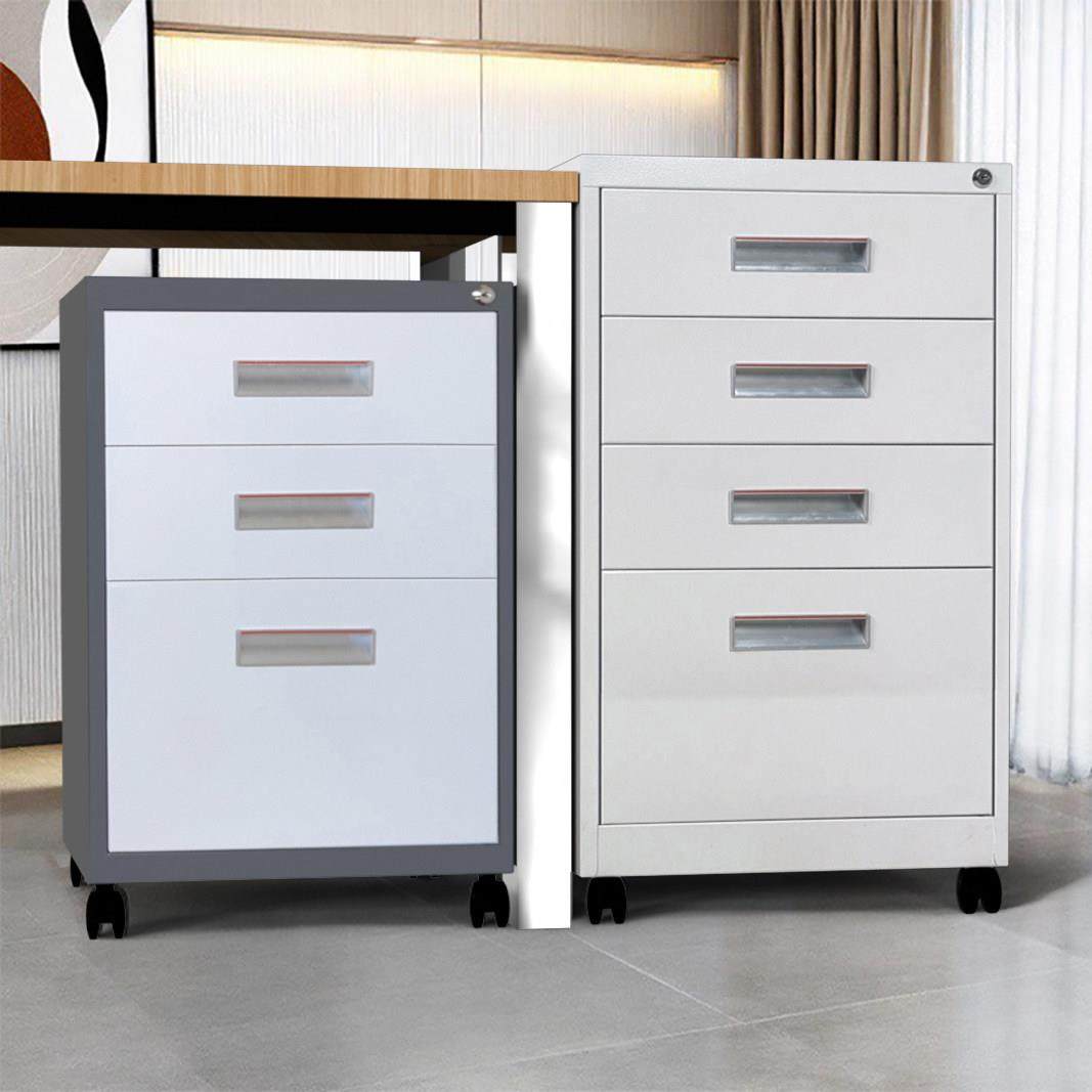 办公桌下文件柜带锁三抽屉活动小矮柜资料收纳柜床头储物铁皮柜子,商业/办公家具,矮柜,淘宝优惠券,粉丝福利购,淘宝优惠卷