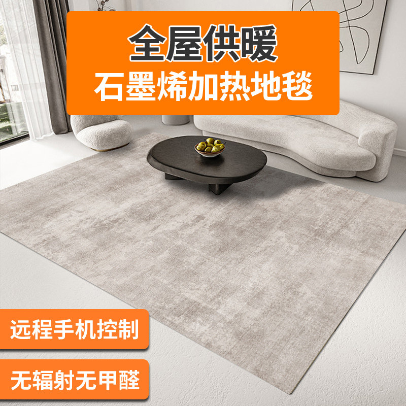 分体式石墨烯加热地毯客厅家用地暖垫 电热地毯可拆洗发热取暖垫