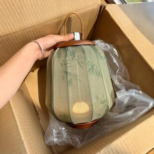 新中式台灯卧室床头灯2025新款轻奢高级感玻璃桌面护眼气氛灯家用