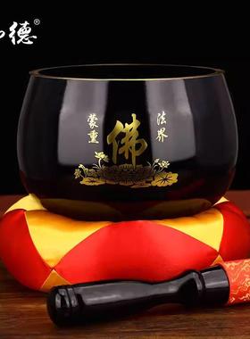 弘德莲花铜磬铜钵修行钵佛音碗颂钵疗愈工具铜庆瑜伽钵法器铜钵盂