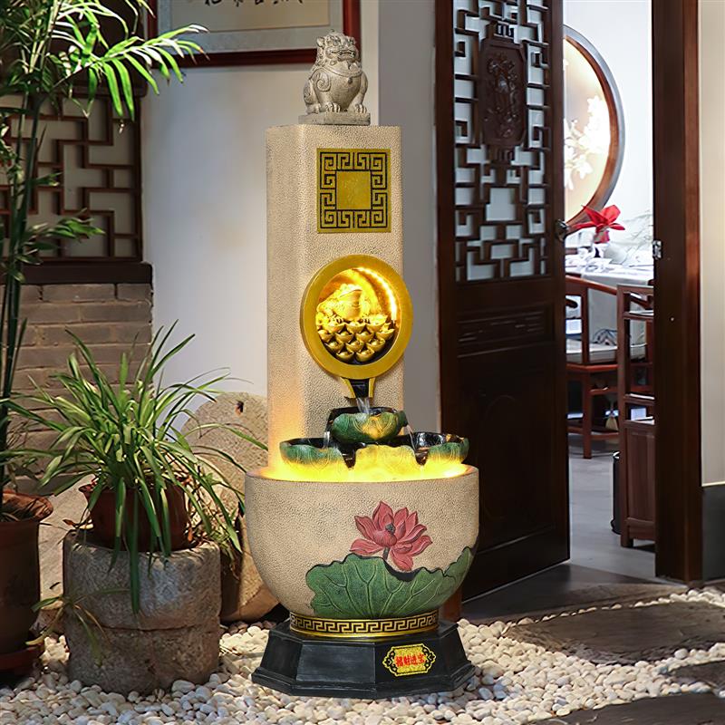 招财风水轮貔貅流水摆件客厅办公室循环水景观落地装饰品开业送礼