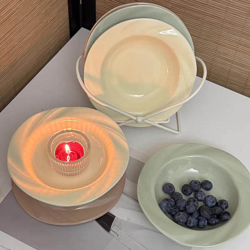 陶瓷吐骨碟家用装骨头盘蛋糕小吃碟子6英寸吃饭垃圾渣盘餐桌盘子