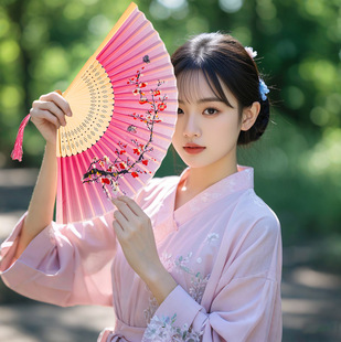 古风扇子折扇中国风汉服女旗袍舞蹈跳舞儿童学生夏日随身折叠