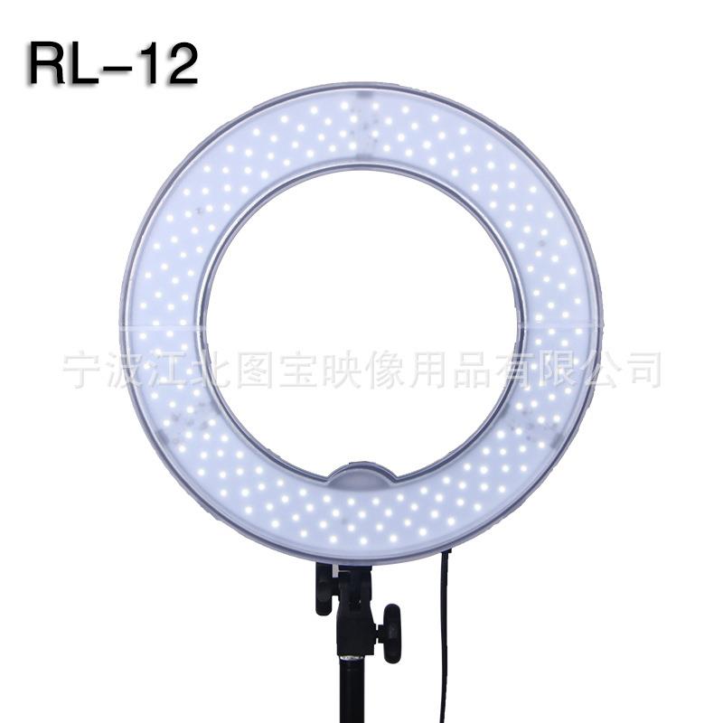 RL-12LED摄影灯环形眼神光影棚直播自拍照柔光美颜映客主播灯
