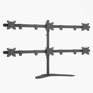 六屏显示器支架电脑底座桌面增高架升降可调通用14172224英寸